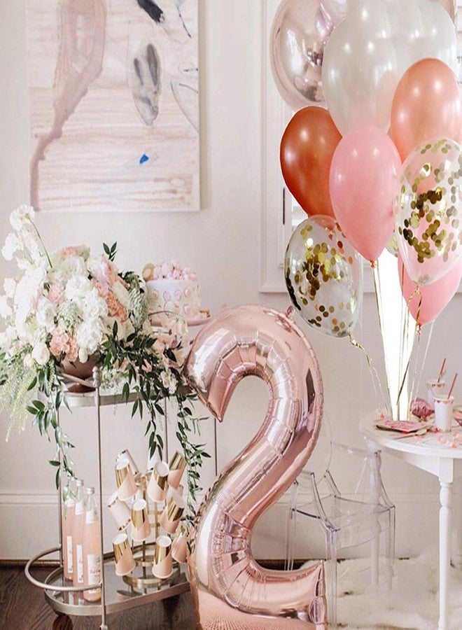 Juland Rose Gold Number Balloons Large Foil Mylar Balloons 40 Inch Giant Jumbo Number Balloons XXL for Birthday Party Decorations - 22 - Image 3